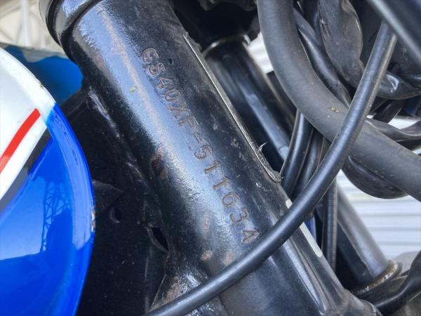 28-8.GSX400F 青白 GS40XF型 SUZUKI 程度良好!エンジン始動確認 28-8.GSX400F 青白 GS40XF型 SUZUKI 程度良好!エンジン始動確認
