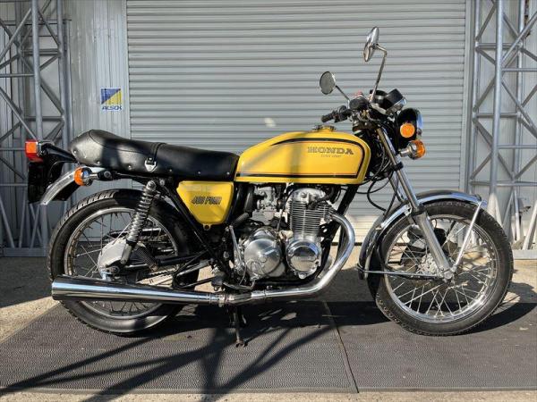 43-1.CB400F 408cc 黄 逆車 エンジン実働!吹け上がり良好!程度