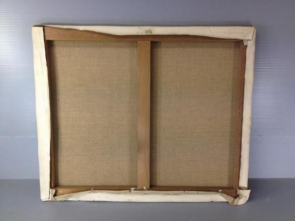 富谷龍一 12号 油彩 「鶴ヶ城の散歩道」風景画 mirudake