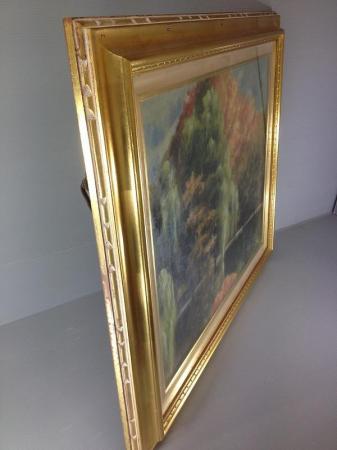 富谷龍一 12号 油彩 「鶴ヶ城の散歩道」風景画 mirudake