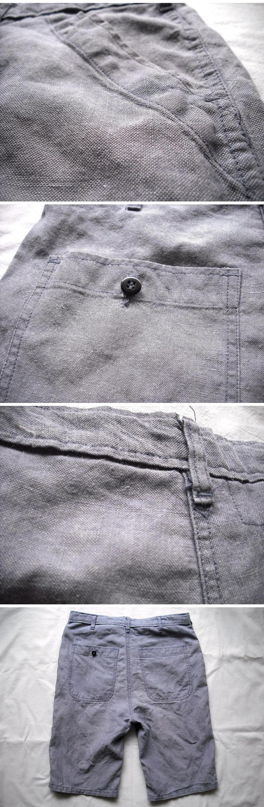 フランス リネン ショート パンツ
