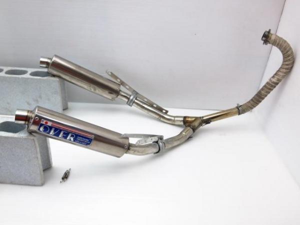 エイプ100 OVER オーヴァー オーバルチタン 2本出しマフラー