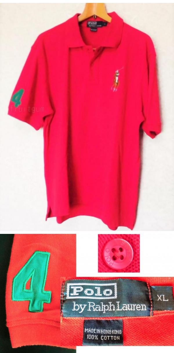ポロラルフローレンXL赤